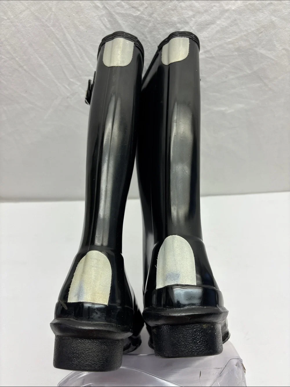Hunter Black High Shine Knee-High Rain Boots, SZ 3 little girl, box 1 (BA)